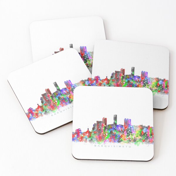 Aperçu de l'œuvre Barquisimeto, Venezuela Skyline Watercolor Painting créée et vendue par InkistPrints.