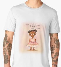 Little African princess in pink with quote Men's Premium T-Shirt