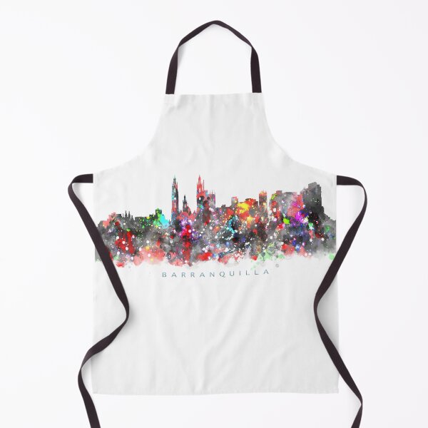 Item preview, Barranquilla Skyline Watercolor Painting designed and sold by InkistPrints.