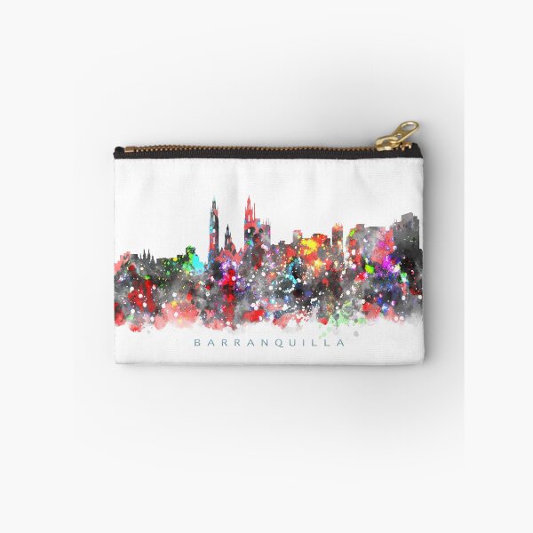 Artikelvorschau, Barranquilla Skyline Watercolor Painting entworfen und verkauft von InkistPrints.