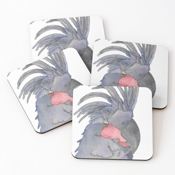 Item preview,  the great black palm cockatoo watercolor portrait art designed and sold by L'Atelier Oranjade.