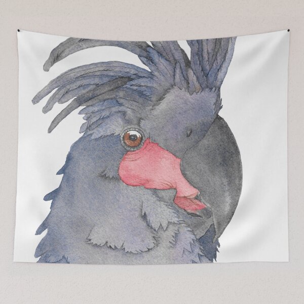 Item preview,  the great black palm cockatoo watercolor portrait art designed and sold by L'Atelier Oranjade.