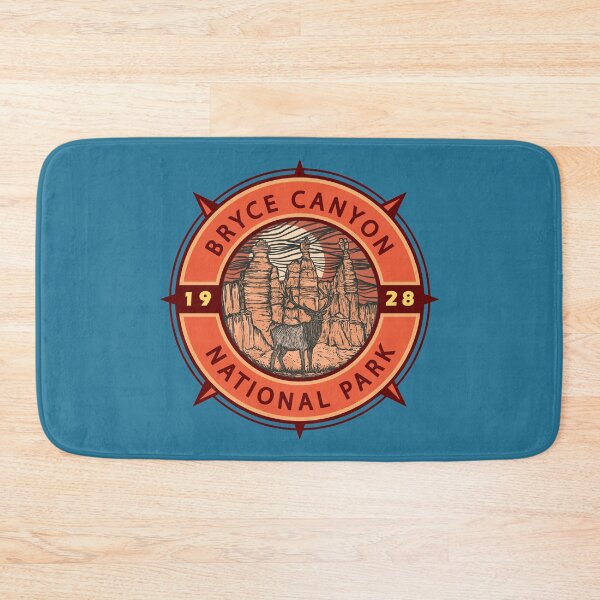 Item preview, Bryce Canyon National Park Elk Retro Compass Emblem designed and sold by KrisSidDesigns.