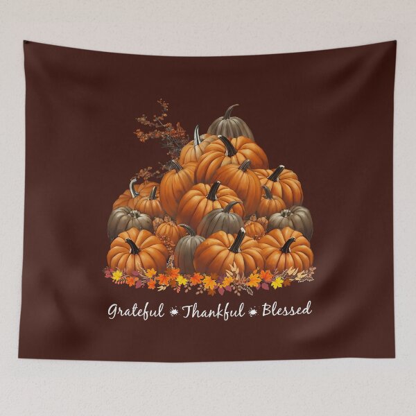Artikelvorschau, Willkommener Herbst, hallo Herbstliebhaber, Muster mit Kürbissen, Farbe Herbst, Orange entworfen und verkauft von Collagedream.
