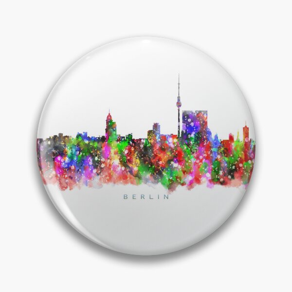 Artikelvorschau, Berlin, Germany Skyline Watercolor Painting entworfen und verkauft von InkistPrints.