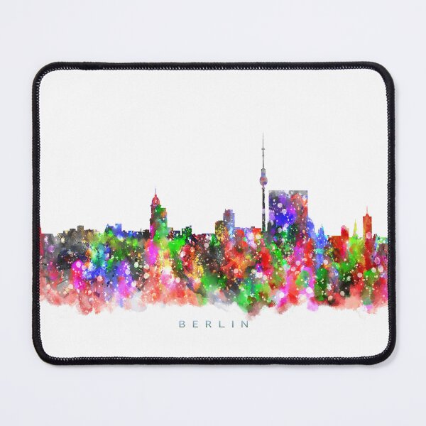 Item preview, Berlin, Germany Skyline Watercolor Painting designed and sold by InkistPrints.