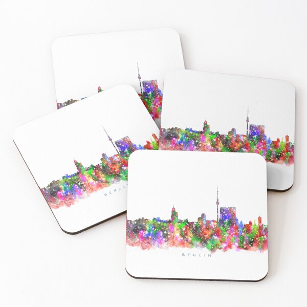 Item preview, Berlin, Germany Skyline Watercolor Painting designed and sold by InkistPrints.