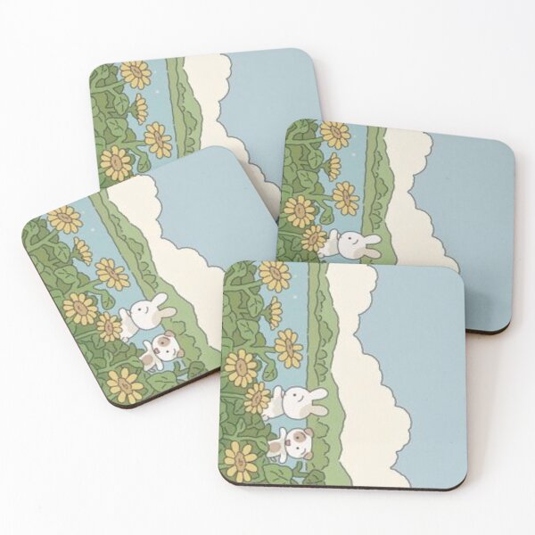 Item preview, cute nature bunny and dog wallpaper designed and sold by diririna.