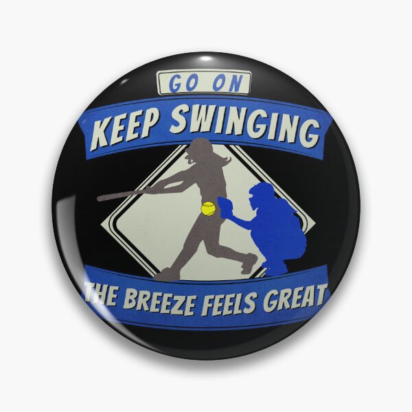 Item preview, Keep Swinging! A Softball Catcher Loves the Breeze! designed and sold by Batty4Boba.