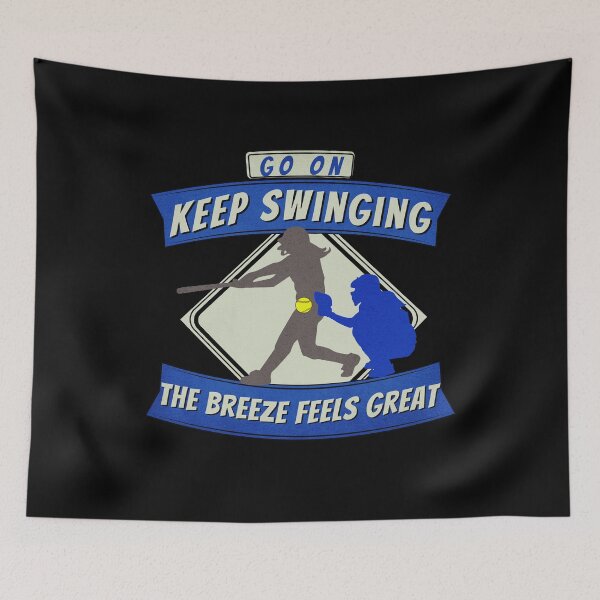 Item preview, Keep Swinging! A Softball Catcher Loves the Breeze! designed and sold by Batty4Boba.