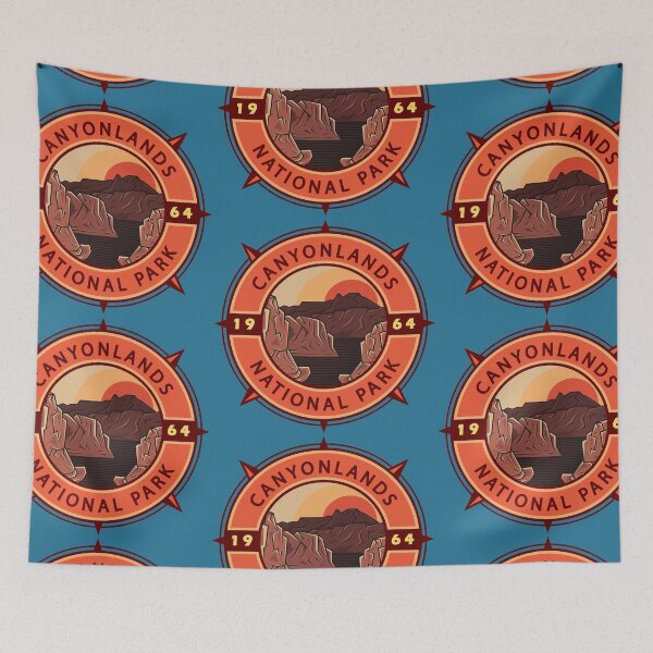 Item preview, Canyonlands National Park Retro Compass Emblem designed and sold by KrisSidDesigns.