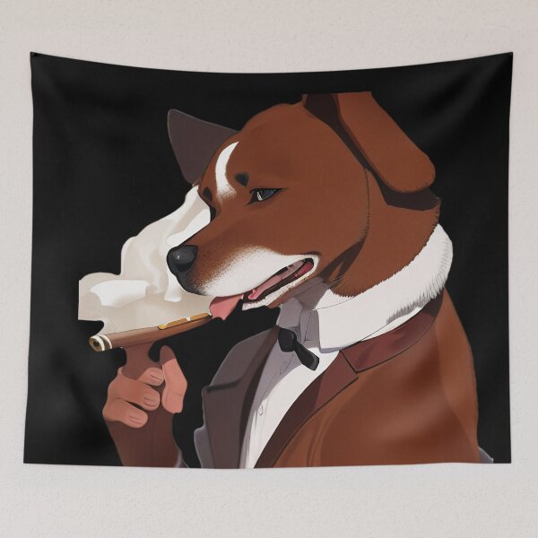 Item preview, Dog Smoking Meme Sticker designed and sold by BAYFAIRE.