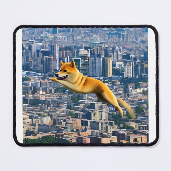 Item preview, Doge Flying High Above City designed and sold by BeneficialStuff.