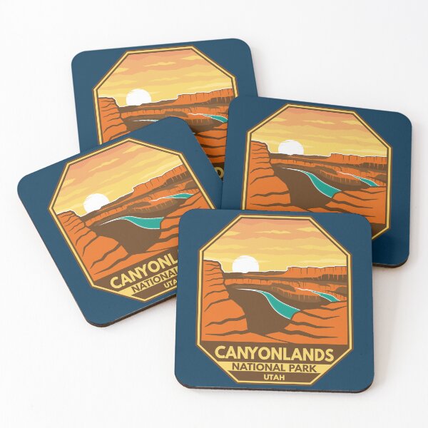 Item preview, Canyonlands National Park Sunset Retro Emblem designed and sold by KrisSidDesigns.