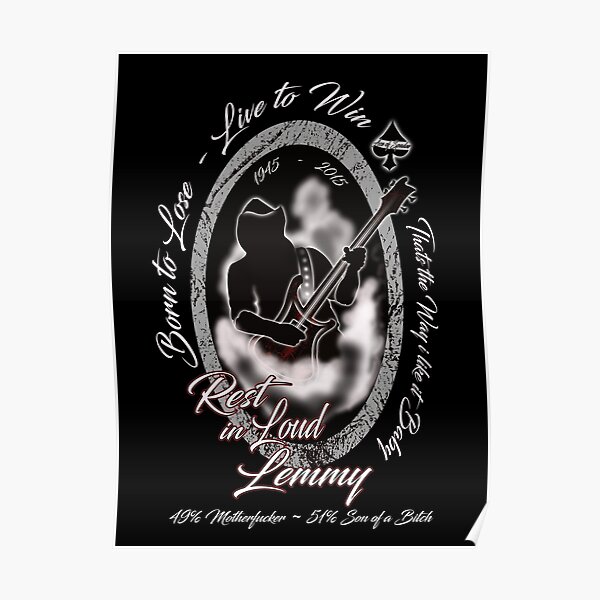 Rest In Loud Poster Lemmy Kilmister Motorhead Fanart Poster For Sale By Badman Apparels