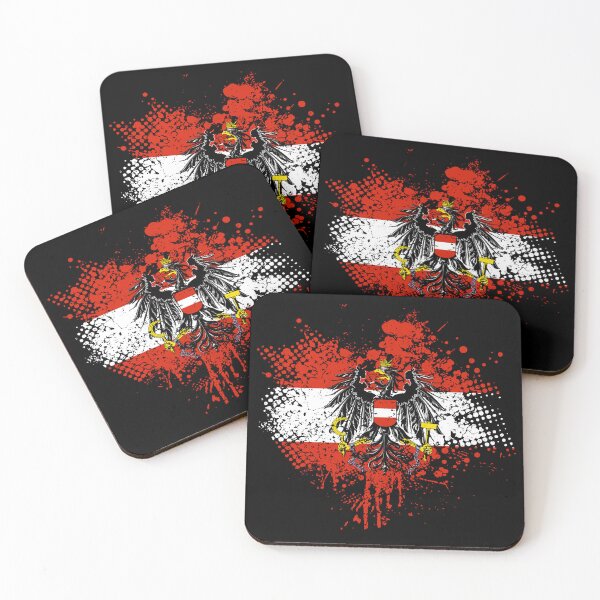 Item preview, Austrian flag with eagle coat of arms designed and sold by Mila1946.