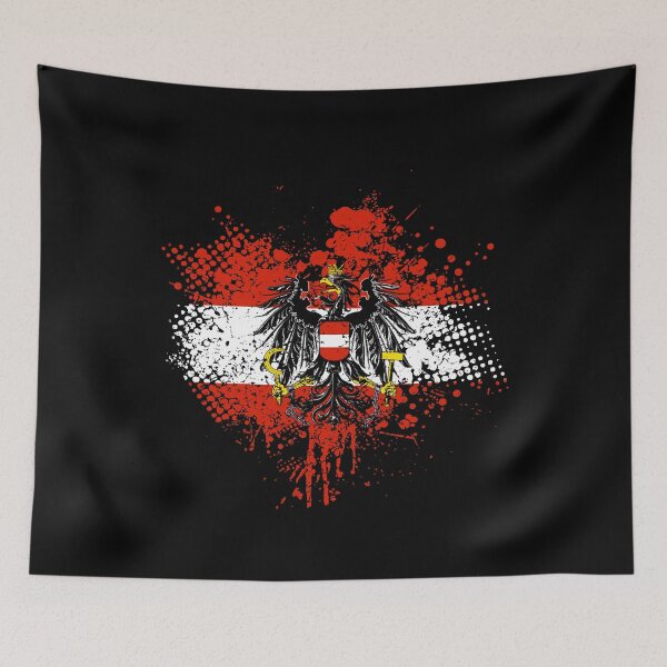 Item preview, Austrian flag with eagle coat of arms designed and sold by Mila1946.