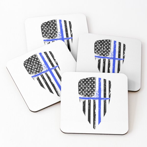 Artikelvorschau, Amerikanische Flagge Blue Line Crusader entworfen und verkauft von AndrewStep.