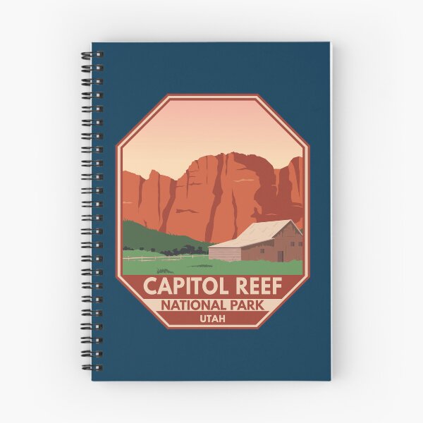 Item preview, Capitol Reef National Park Sunset Retro Emblem designed and sold by KrisSidDesigns.