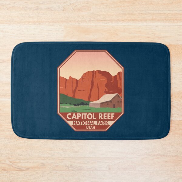 Item preview, Capitol Reef National Park Sunset Retro Emblem designed and sold by KrisSidDesigns.
