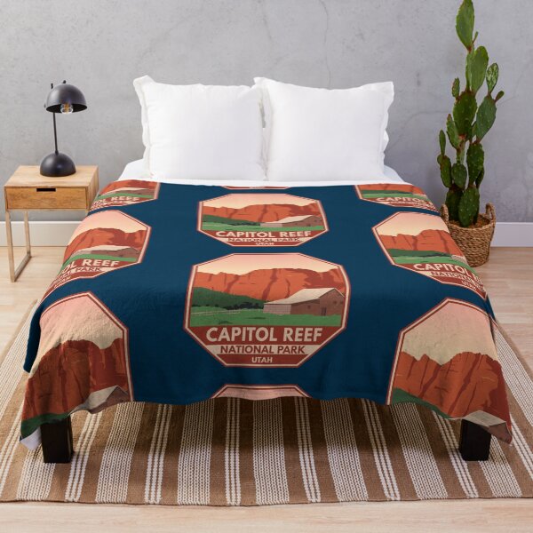 Item preview, Capitol Reef National Park Sunset Retro Emblem designed and sold by KrisSidDesigns.