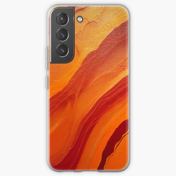 Copy of orange and gold marble texture Samsung Galaxy Soft Case
