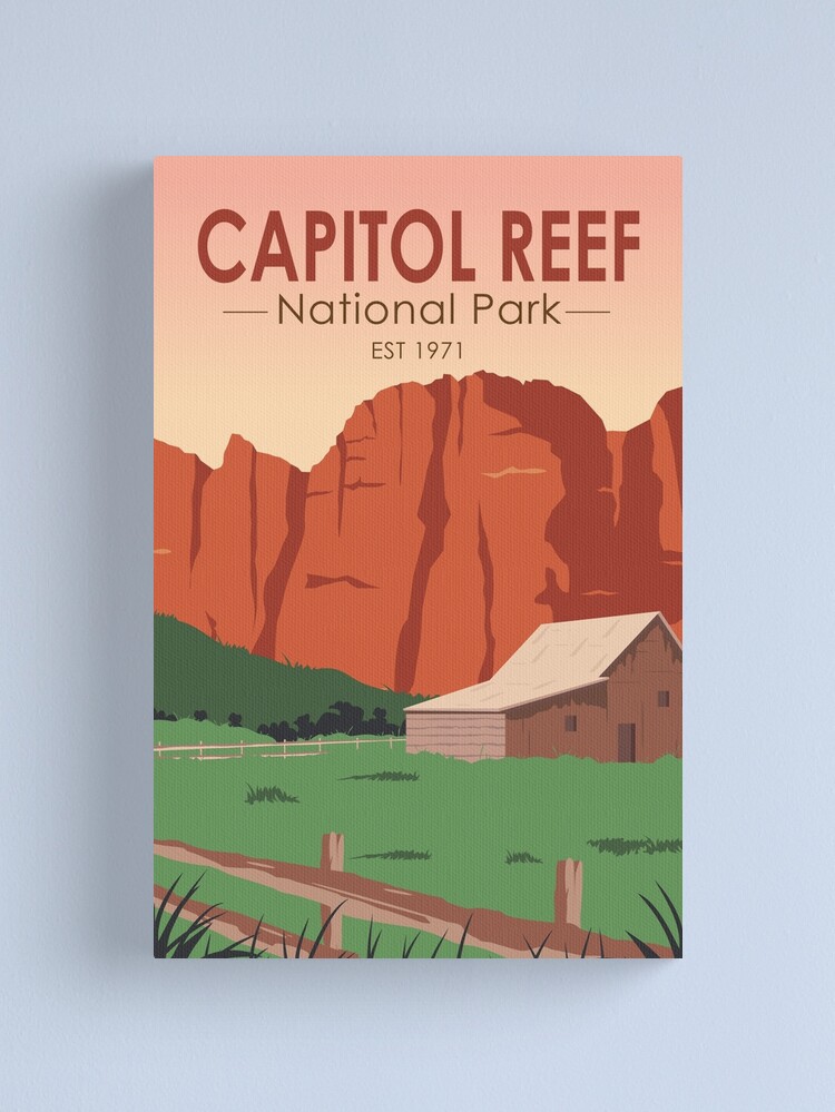Discover Capitol Reef National Park Ranch Vintage | Canvas Print