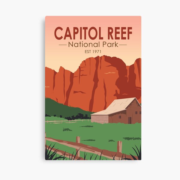 Disover Capitol Reef National Park Ranch Vintage | Canvas Print