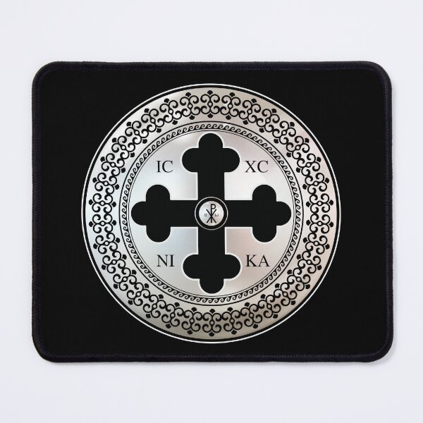 Item preview, Greek Orthodox Cross Black Trim ICXC NIKA designed and sold by Yiorgos Designs.