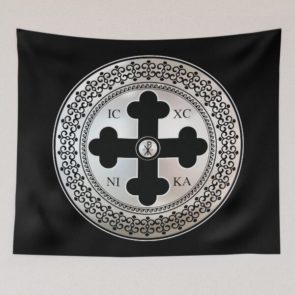 Item preview, Greek Orthodox Cross Black Trim ICXC NIKA designed and sold by Yiorgos Designs.