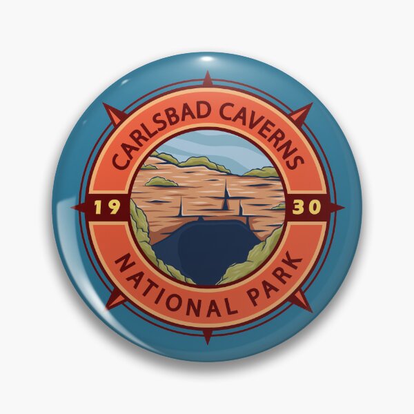 Item preview, Carlsbad Caverns National Park Retro Compass Emblem designed and sold by KrisSidDesigns.