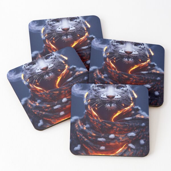Item preview, Fiery Snow Leopard designed and sold by Abysmalart.
