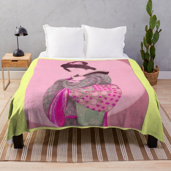 Item preview, VINTAGE JAPANESE WOMAN AND CAT designed and sold by starfishstuff.