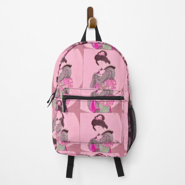 Item preview, VINTAGE JAPANESE WOMAN AND CAT designed and sold by starfishstuff.