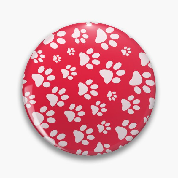Item preview, Paw Prints Pattern - Red and White Paw Prints designed and sold by gjsart.