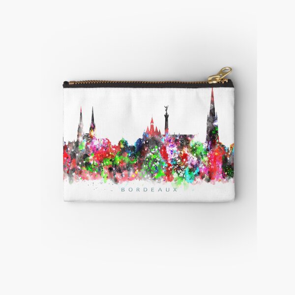 Artikelvorschau, Bordeaux, France Skyline Watercolor Painting entworfen und verkauft von InkistPrints.