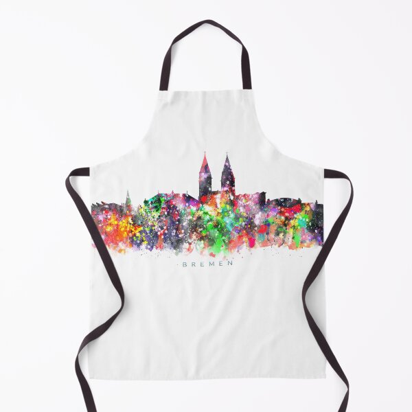 Item preview, Bremen, Germany Skyline Watercolor Painting designed and sold by InkistPrints.