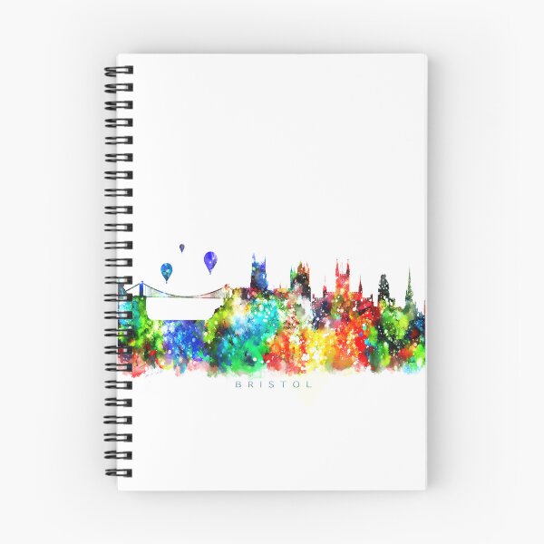 Item preview, Bristol, England Skyline Watercolor Painting designed and sold by InkistPrints.