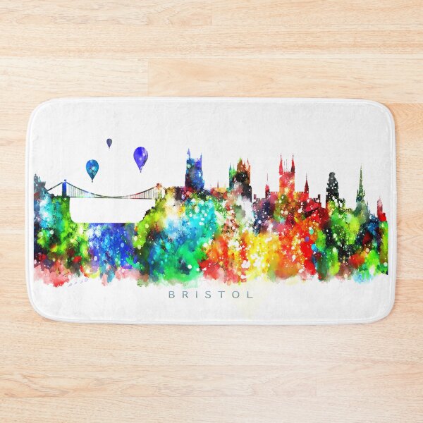 Item preview, Bristol, England Skyline Watercolor Painting designed and sold by InkistPrints.