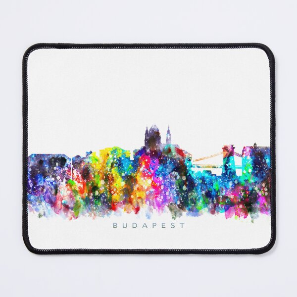 Item preview, Budapest, Hungary Skyline Watercolor Painting designed and sold by InkistPrints.