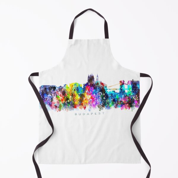 Item preview, Budapest, Hungary Skyline Watercolor Painting designed and sold by InkistPrints.
