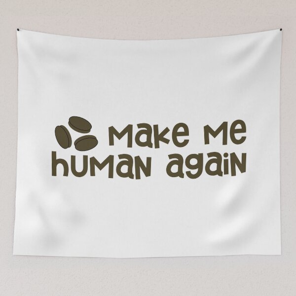 Item preview, Coffee Beans Make Me Human Again Sticker designed and sold by Marianna's Meraki.