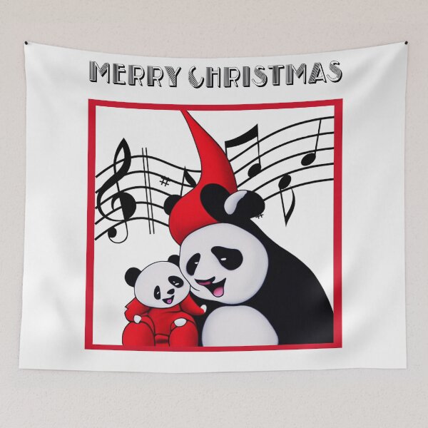 Item preview, Mama panda and her baby Merry Christmas designed and sold by Artbellachi.