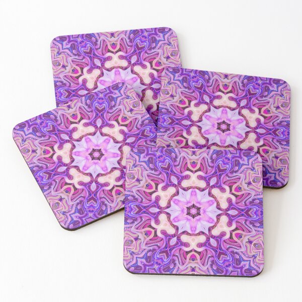 Item preview, Boho Vibes Kaleidoscope Abstract Maximalist Style Hippie Colors Mix of Violet Mauve Lilac Cream 2 of 16 designed and sold by Beachy.