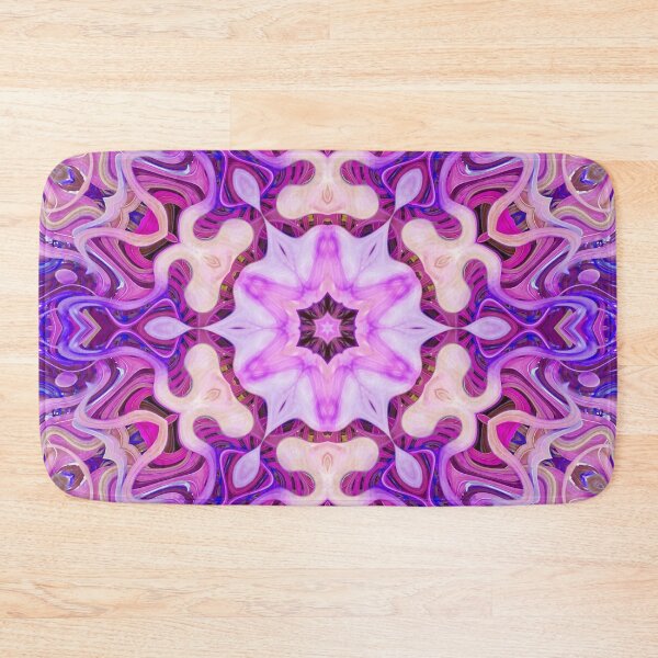 Item preview, Boho Vibes Kaleidoscope Abstract Maximalist Style Hippie Colors Mix of Violet Mauve Lilac Cream 2 of 16 designed and sold by Beachy.