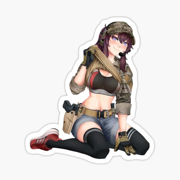 Anime Girl Stickers Anime Soldier Sticker Kawaii Stickers Anime Military  Girl Sticker Cosplay Stickers Personal Use Gift 
