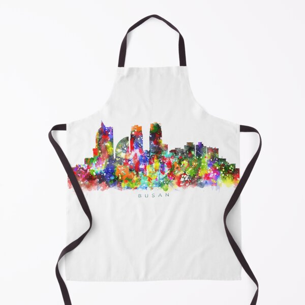 Item preview, Busan, South Korea Skyline Watercolor Painting designed and sold by InkistPrints.