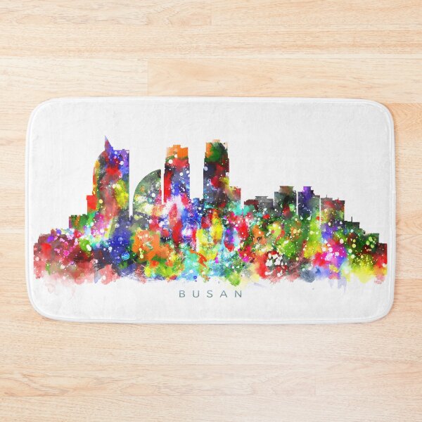 Item preview, Busan, South Korea Skyline Watercolor Painting designed and sold by InkistPrints.