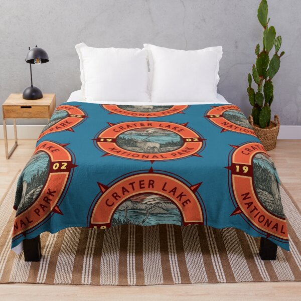 Item preview, Crater Lake National Park Elk Retro Compass Emblem designed and sold by KrisSidDesigns.