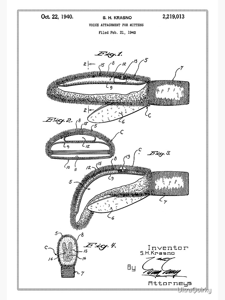 Samuel Krasno Mitten Patent. 1940. by UltraQuirky